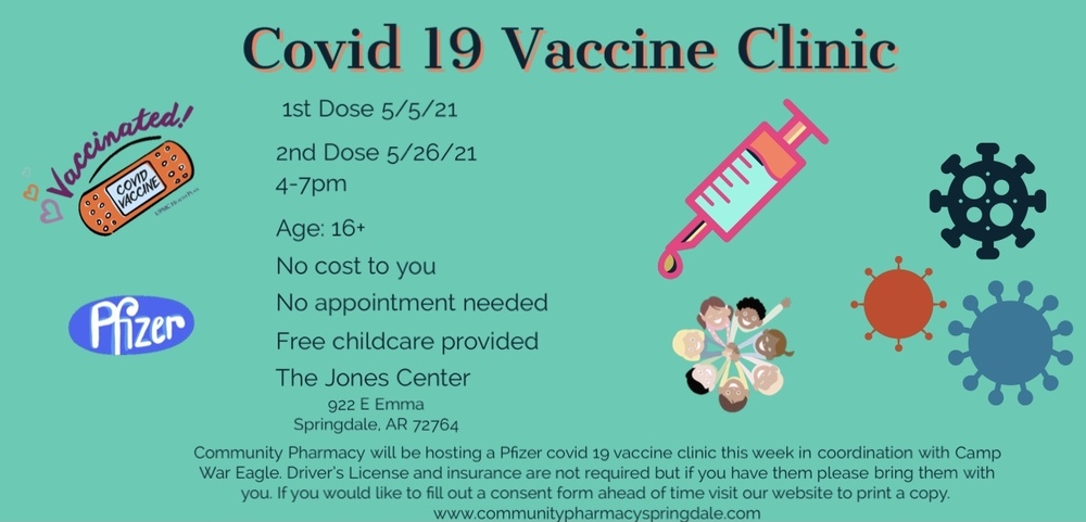 Covid 19 Vaccine Clinic flyer