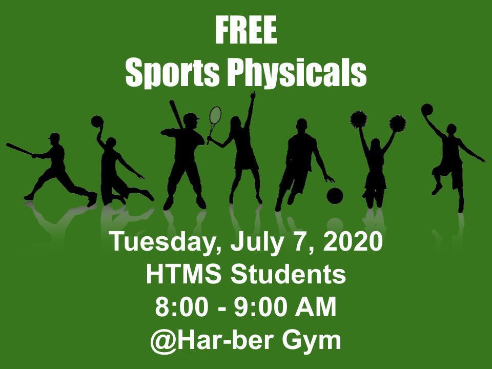 Free Sports Physicals, July 7