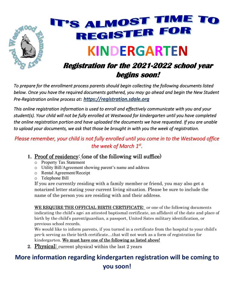 Kindergarten Registration