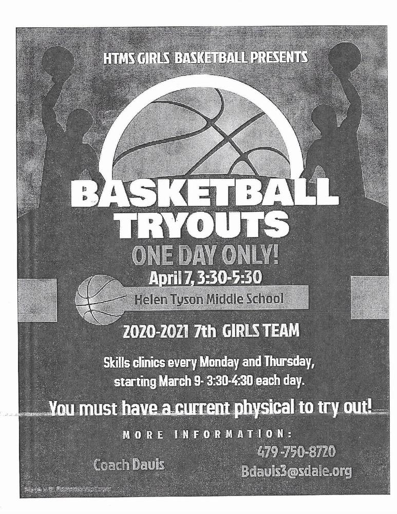HTMS Girls Basketball Tryouts