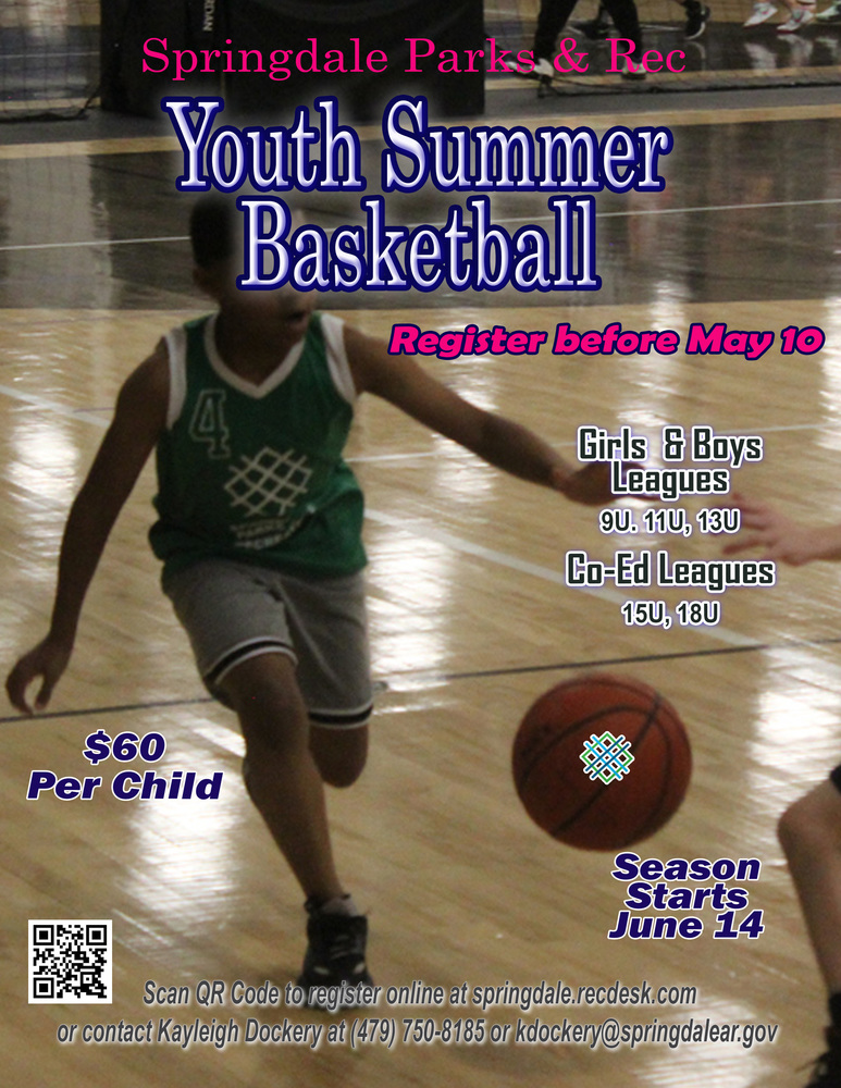 Youth Summer Basketball flyer