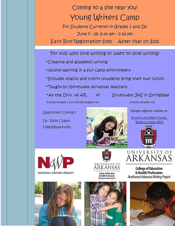 Young Writers Camp flyer