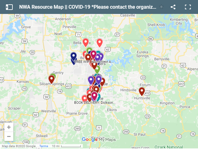 NWA COVID-19 resource map