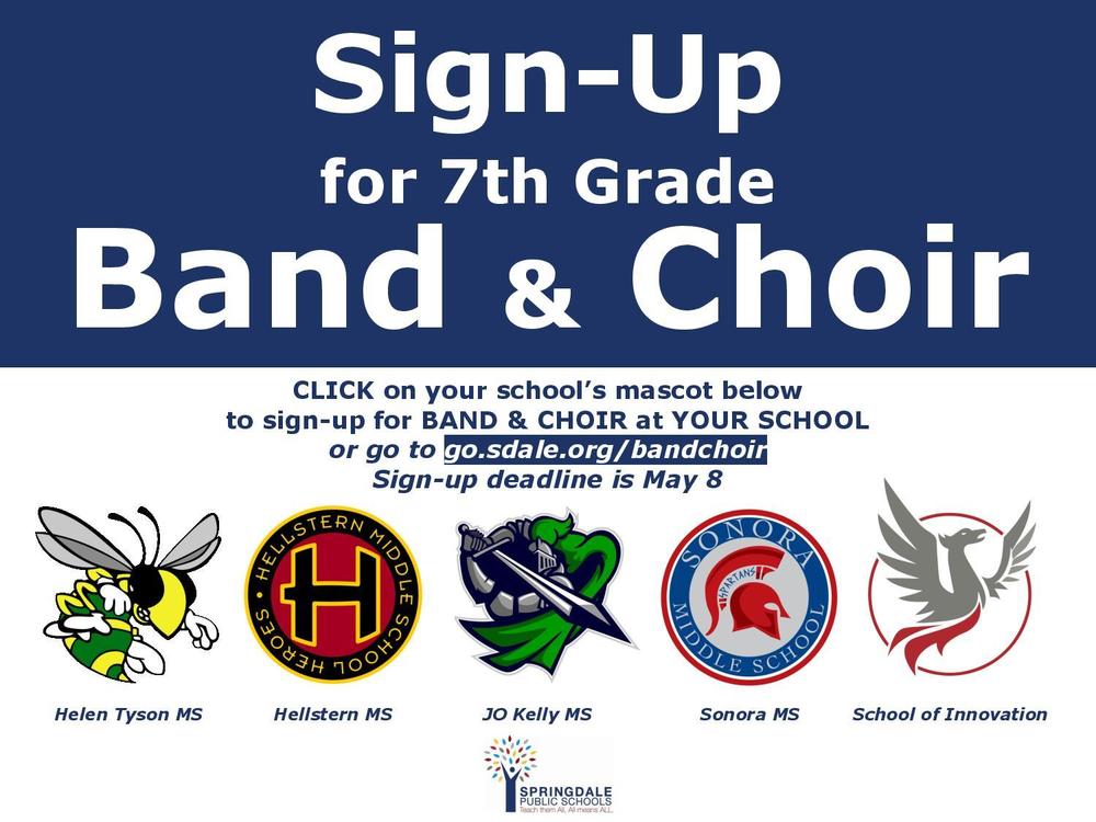 2020-2021 7th Grade Band & Choir
