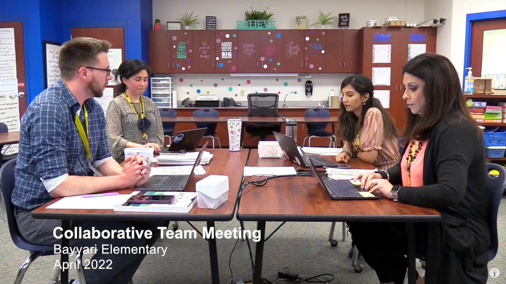Collaborative Team Meetings. The District begins professional development for all teachers