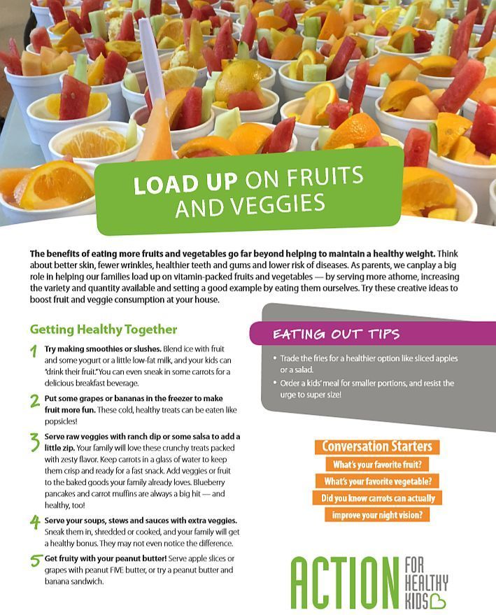 Load Up on Fruits and Veggies