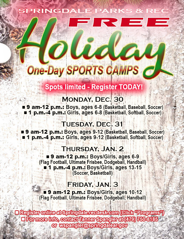 Holiday Sports Camp Flyer