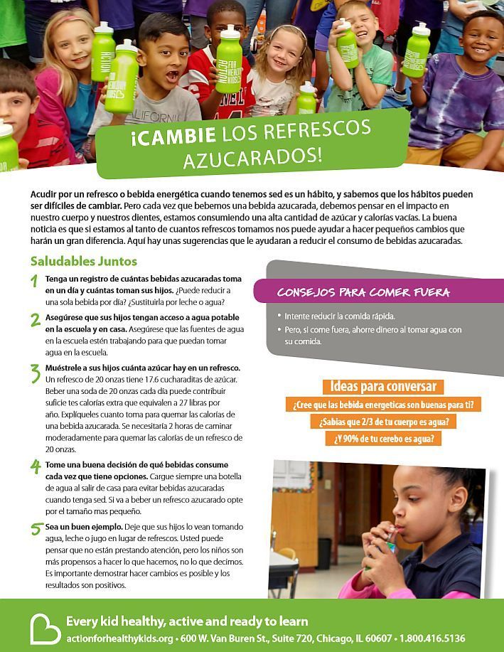 Swap out Sugar Drinks - Spanish