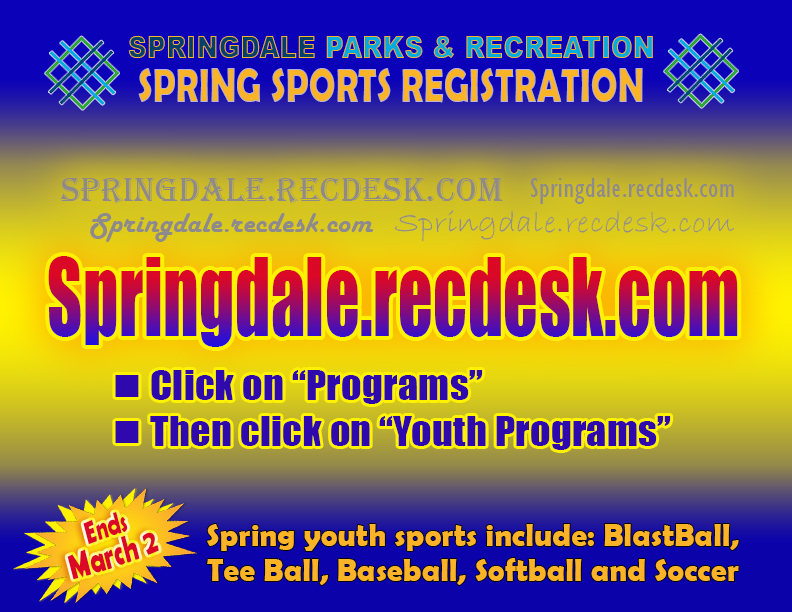 Spring Sports Registration Flyer