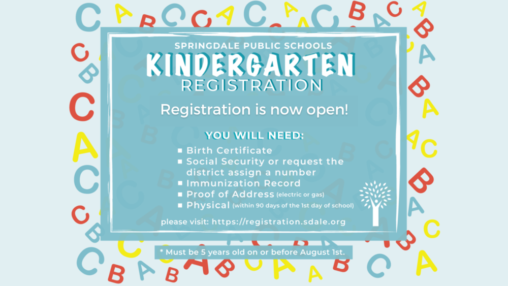 Kindergarten registration is now open!