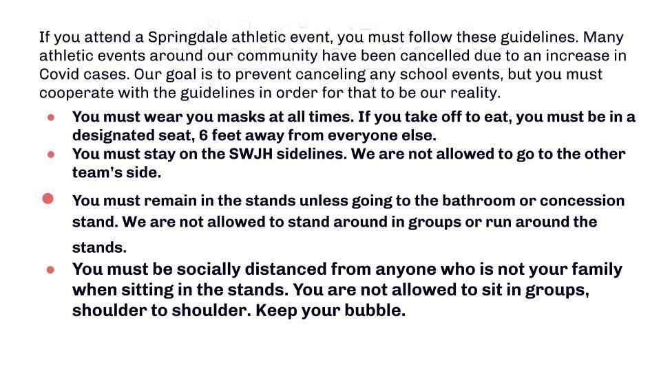 Athletic Event Guidelines