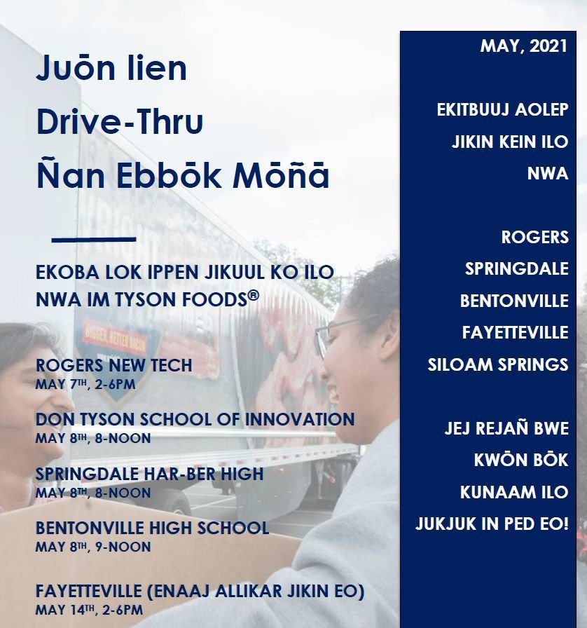 Food Drive-Thru Event - flyer Marshallese