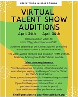 HTMS VIRTUAL TALENT SHOW AUDITIONS