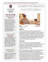 U of A Clinic for Literacy flyer page 1