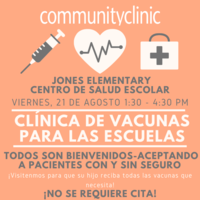 Back to School Vaccine Clinic - Spanish version