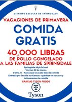 Spring Break Food Giveaway (Spanish)