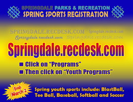 Spring Sports Registration Flyer