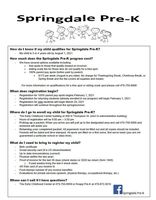 Springdale Pre-K Registration - English