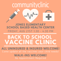 Back to School Vaccine Clinic