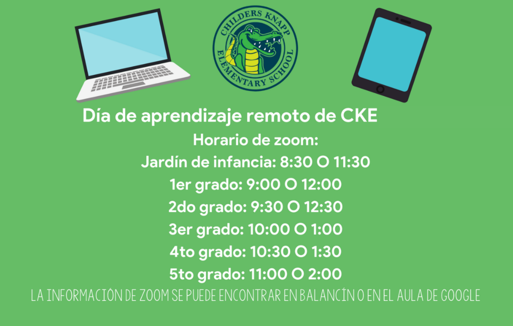 Due to inclement weather, we will have a remote learning day on Monday, February 15th. If possible, students need to attend one of the zoom times listed for their grade level to check in with their teacher. Please continue to check our social media for more updates.