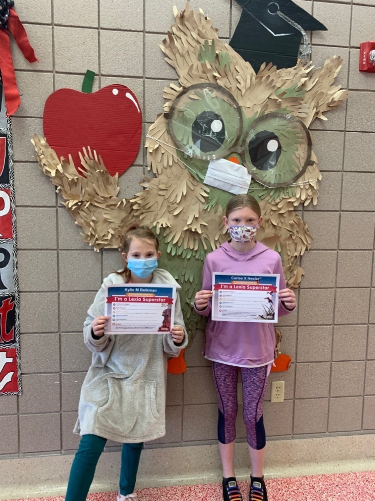 Congrats for #movingonup! Hoot, hoot to Carlee for completing Lexia curriculum as a 4th grader!