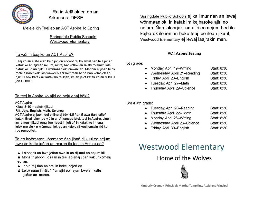 ACT Aspire Letter