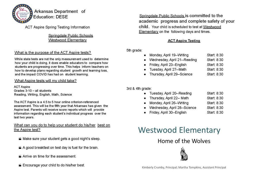 ACT Aspire Letter