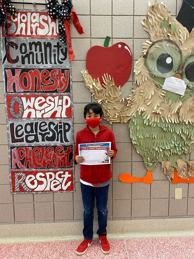 Bryan completed all 21 levels of Lexia!