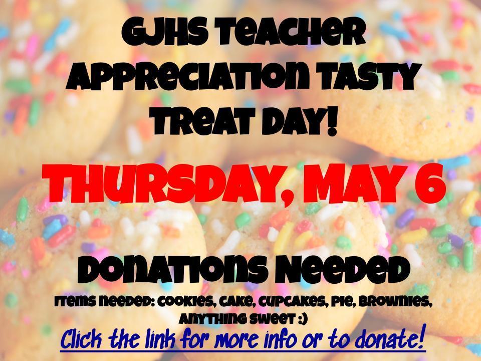 Teacher Appreciation Tasty Treats Day