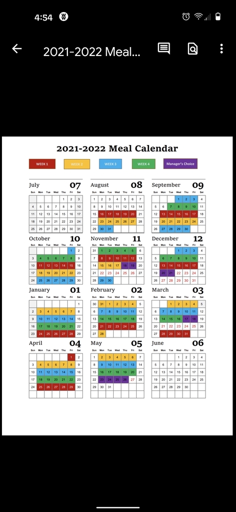 lunch menu