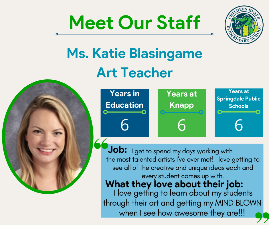 Meet Our Staff Monday! This week, we want you to meet Ms. Katie Blasingame!