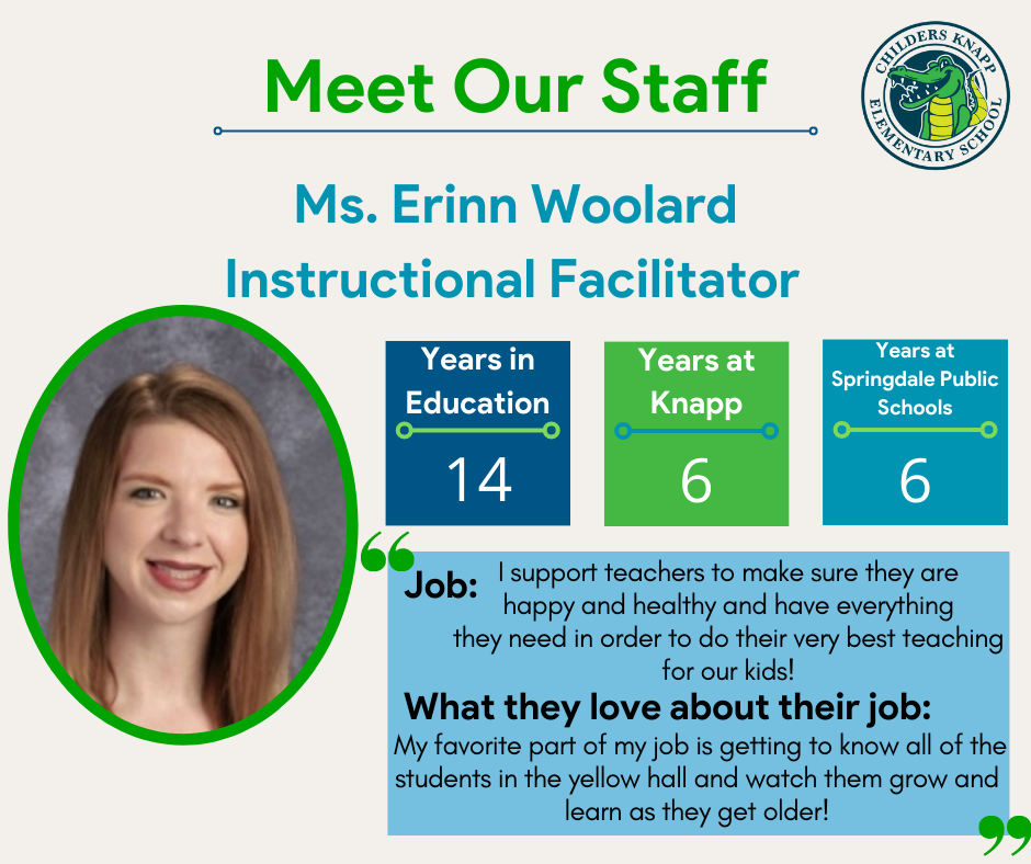 Meet Our Staff Monday! This week, we want you to meet Ms. Erinn Woolard!