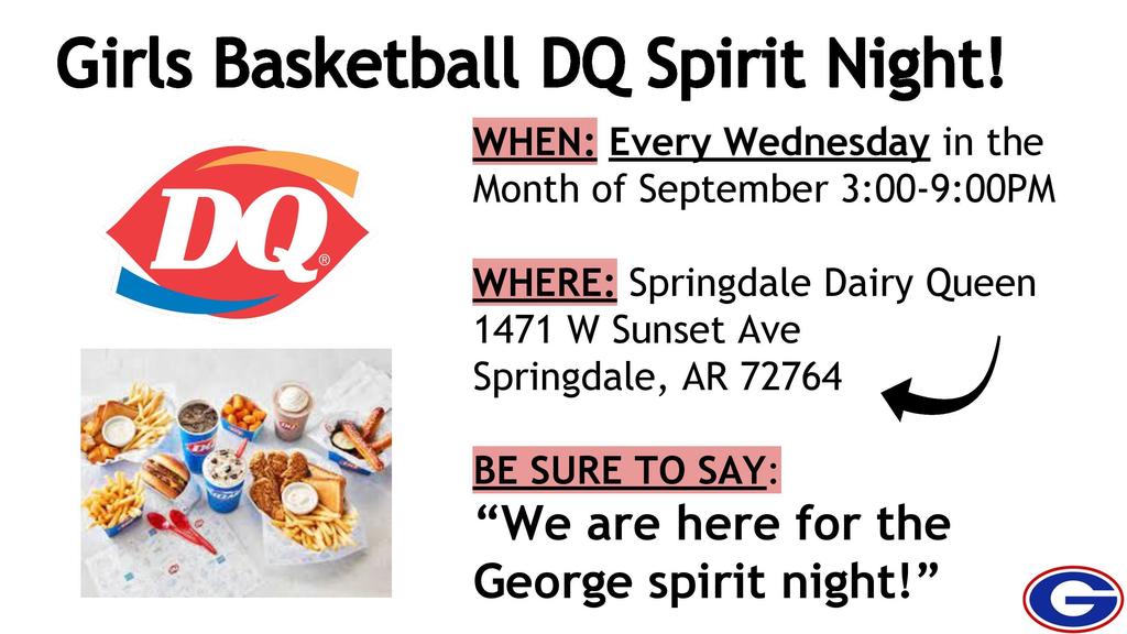 DQ Spirit Night