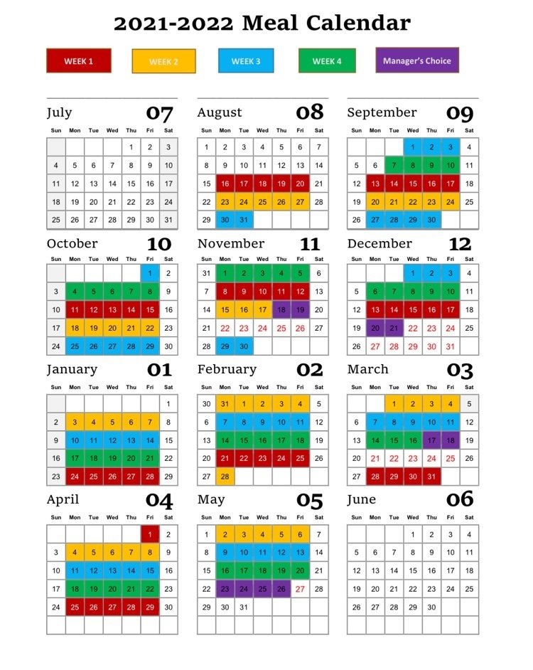 Meal Calendar