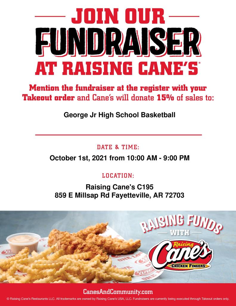 Raising Canes Fundraiser