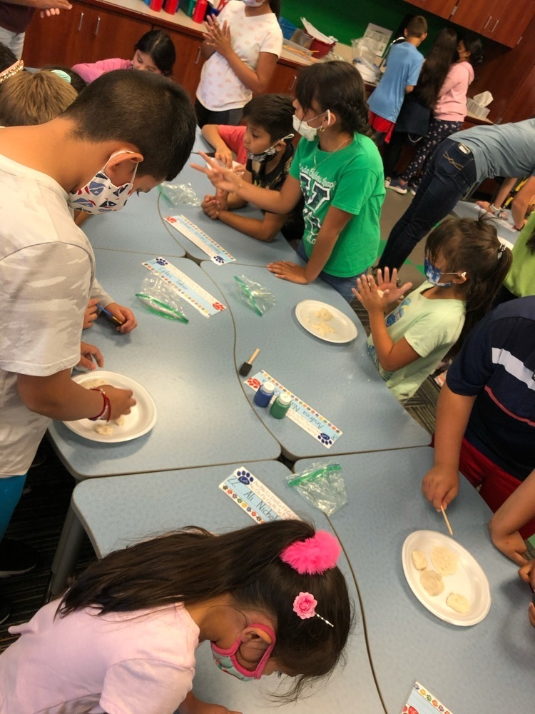 Class buddies, Mrs. Kimbrough’s 4th grade and Mrs. Vargas’s 2nd grade, worked together to make landforms!