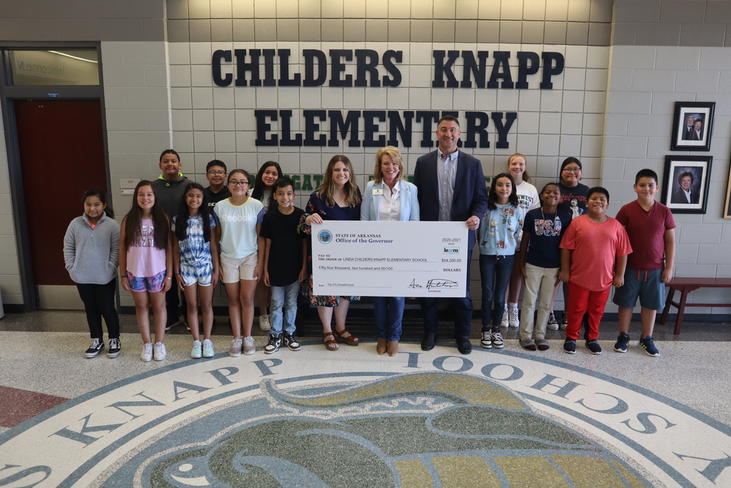 Representative Robyn Lundstrum and Representative Clint Penzo presented Rewards Money to Childers Knapp today for our outstanding growth on the ACT Aspire test.   We are so proud of our students and teachers who put in the work to make this happen! 🐊