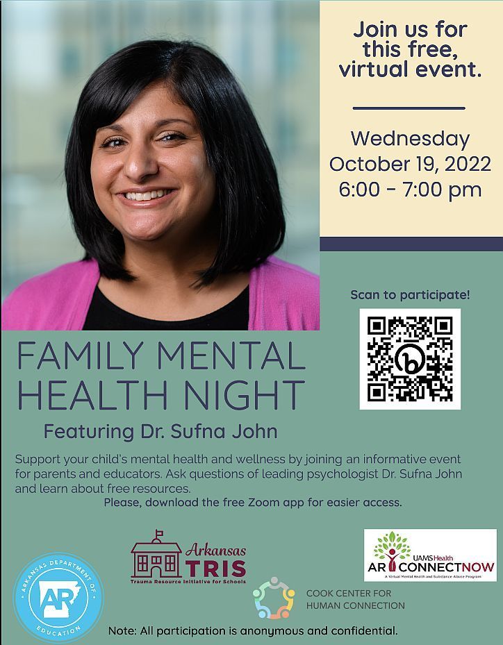 Family Mental Health Night flyer