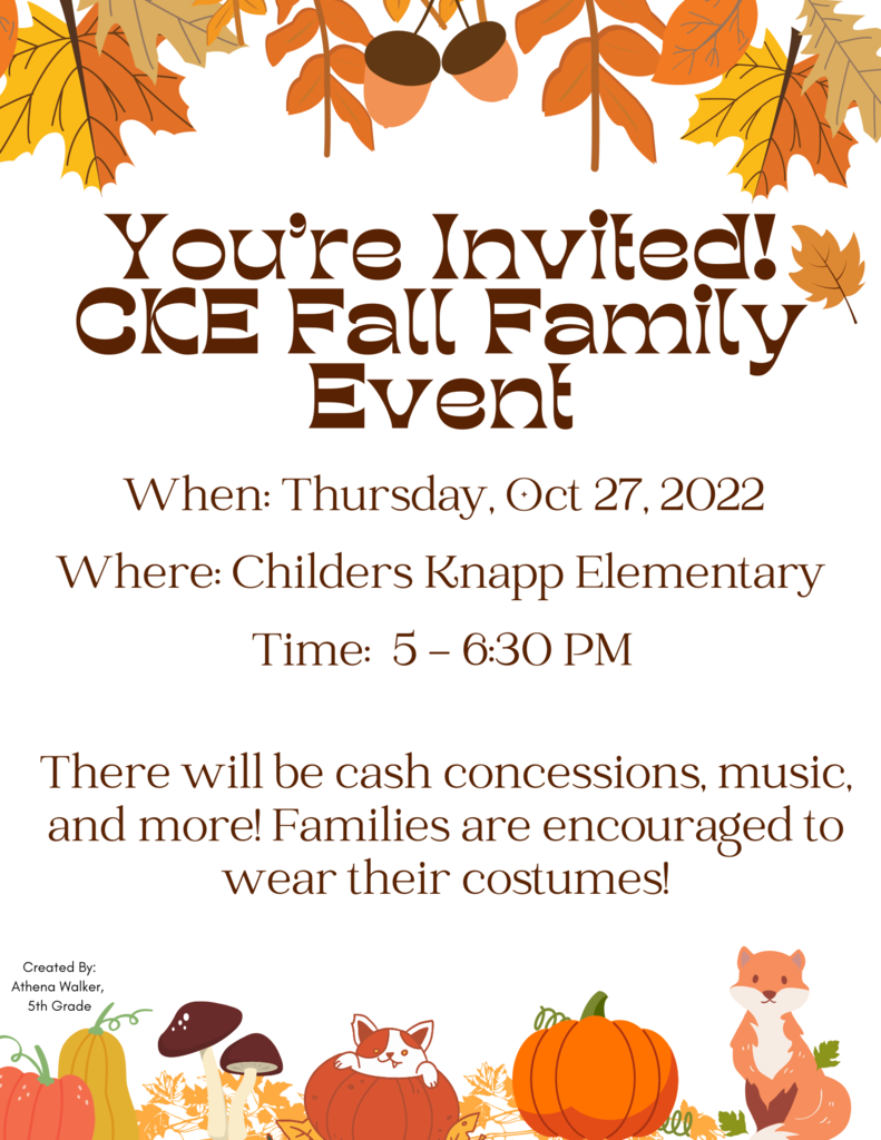 We can't wait to see you for our Fall Festival! See the attached flyer for more information!