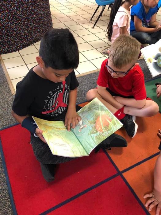 Buddy Reading with 3rd Grade and Kindergarten