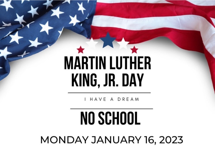 No School Monday, January 16, 2023