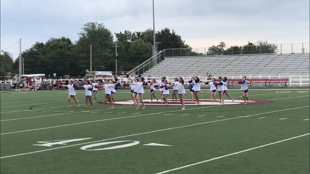 GJHS Cheer/Dance performs at Pigskin Preview.