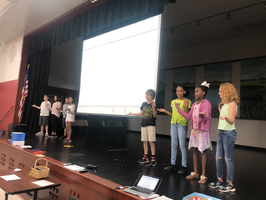 5th graders leading Monitor School Song!