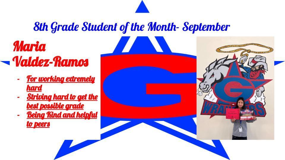 8th Student of the Month - September