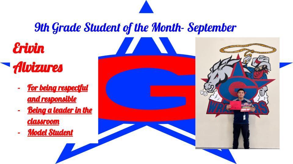 9th Student of the Month - September