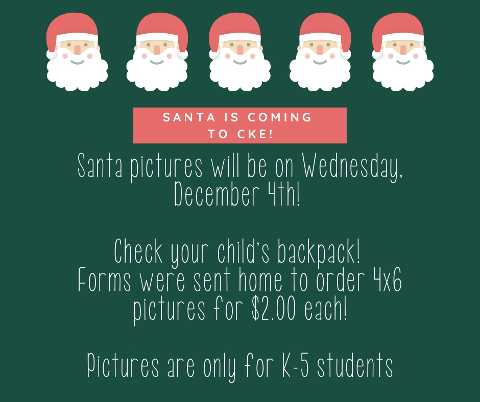 Santa is coming to CKE on December 4th